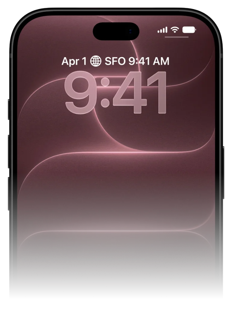 iPhone Lock Screen Closeup Red